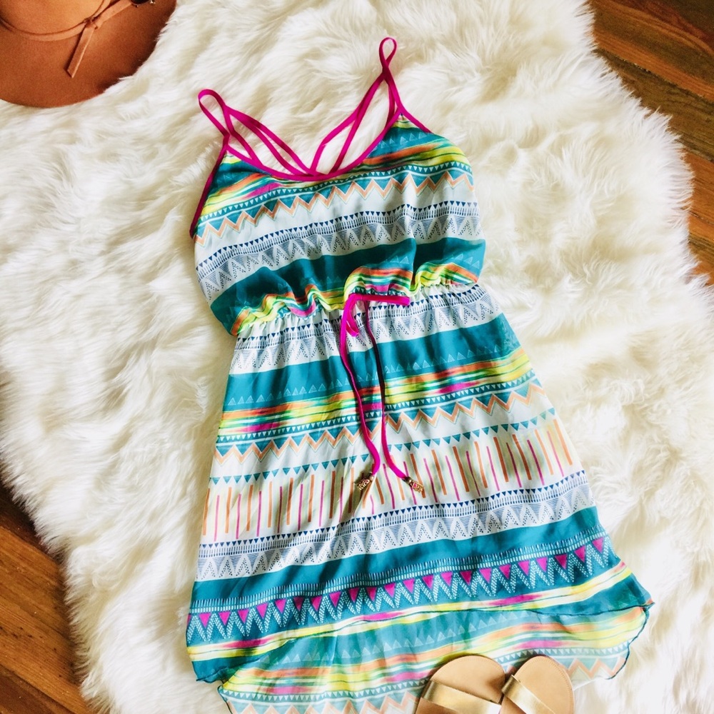 Colorful Aztec summer dress